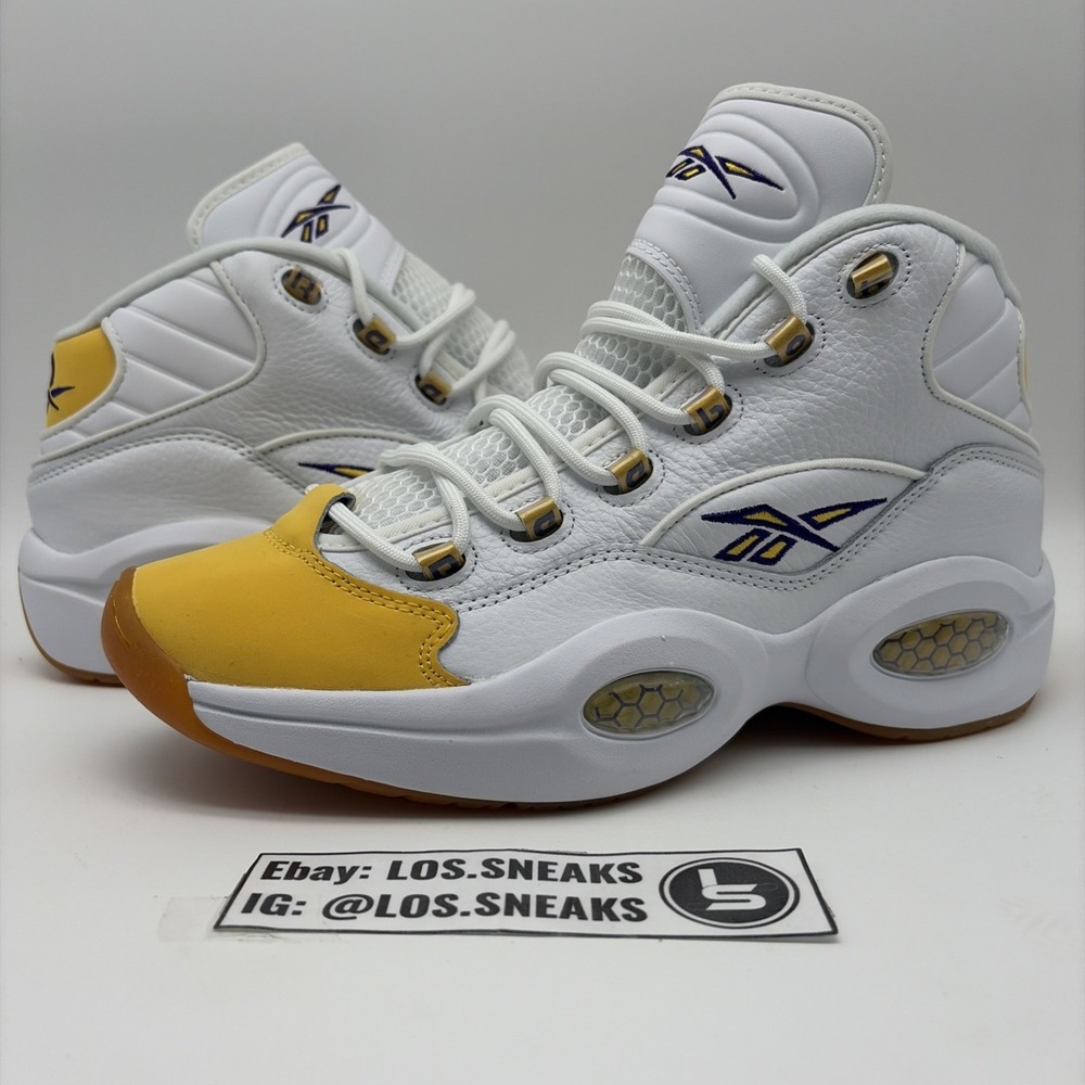 Size 10.5 - Reebok Question Mid Yellow Toe (FX4378)